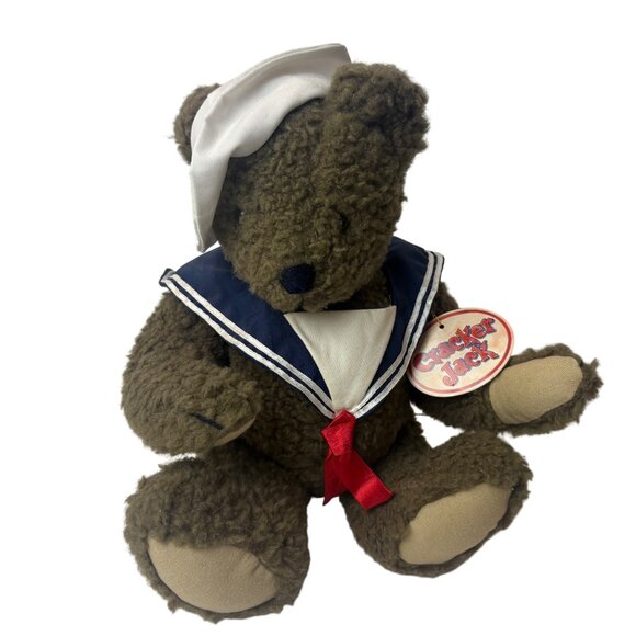 Cracker Jack VTG Sailor Teddy Bear North American Bear 1991 Stuffed Plush 11” - Picture 1 of 11